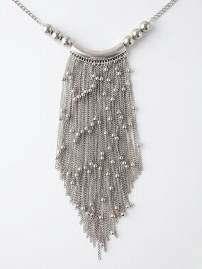 ZARA STYLE SILVER TASSEL NECKLACE